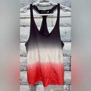 🔹Harlow Gradient Tank Top Medium Black/White/Pink/Red Loose Fit